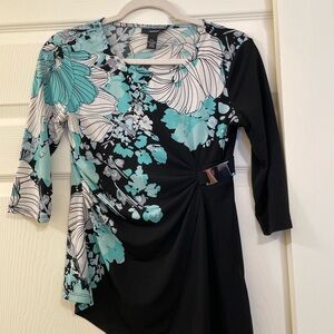 Alfani 3/4 sleeve asymmetrical top